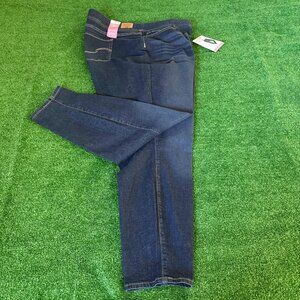 Signature Comfort Waist Tummy Panel Pull-On Skinny Jeans Pants Plus Size 26S NEW
